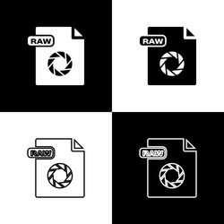 Set raw file document download button icon vector