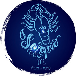 Zodiac Scorpio Symbol Vector Image
