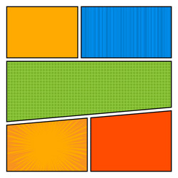 comics pop art style blank layout template vector