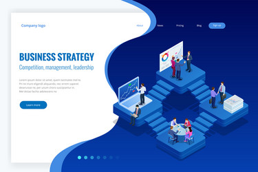 isometric analysis data and investment project vector image