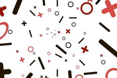chaos with circles and cross pattern vector image