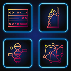 set line neural network dna symbol server data vector image