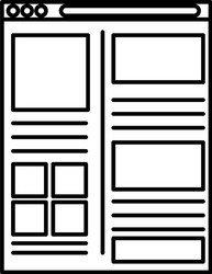 template webpage with security setup vector image