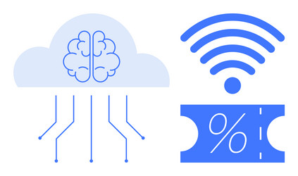 cloud computing artificial intelligence vector image