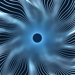 array with dynamic particles 3d futuristic vector image