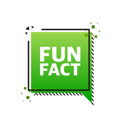 flat green lue banner with fun fact sign vector