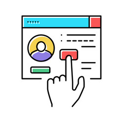 internet profile or blog subscription color icon vector image