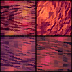 geometric triangle patterns set vector image
