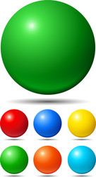 Set bright colored balls vector