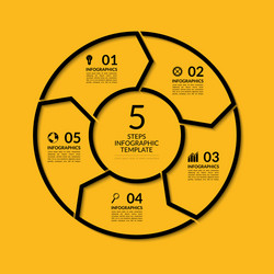 Infographic circle template with 4 steps parts Vector Image