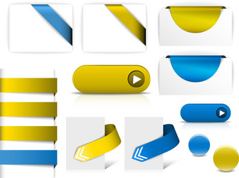 Modern Web UI Elements vector image
