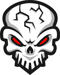 Scary Skull Logo - Halloween Theme Vector Image