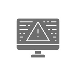 Warning Screen Error Computer Icon vector image