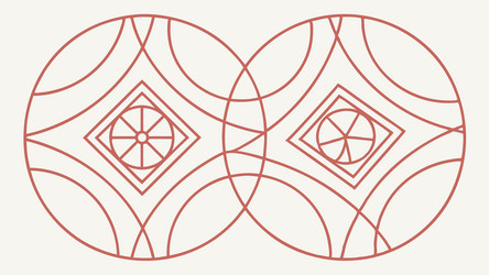 abstract repeating circular geometric pattern vector image