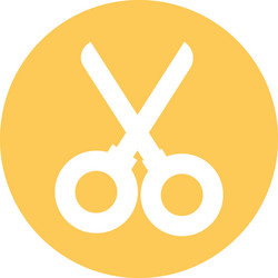 open scissors block and flat style icon vector image