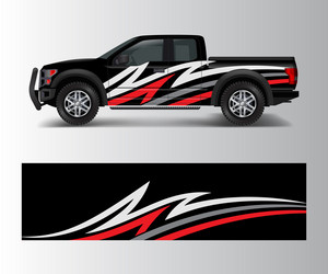 Abstract Off-Road Racing Wrap Vector Image