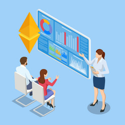 isometric ethereum is a decentralized open-source vector image