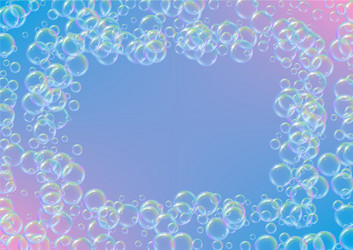bubble background with shampoo foam and detergent vector image