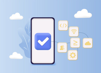 program development process structure vector image
