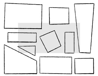 set of hand drawn text boxes graphics clouds vector image