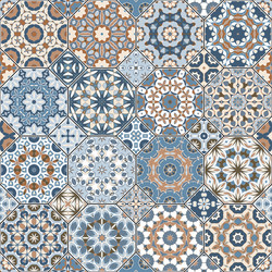 set of octagonal and square patterns vector image