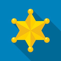 sheriff star icon vector