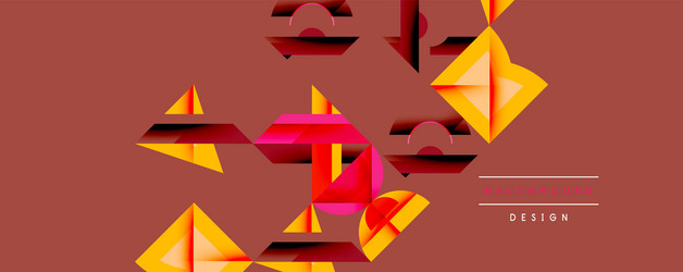 abstract geometric shapes overlap creating vector image