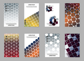 creative abstract trend brochure set vector