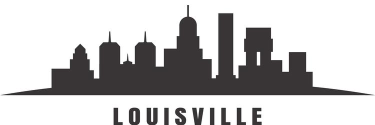 Louisville Skyline Silhouette Vector Image