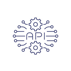 Api technology line icon vector