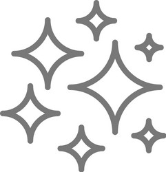 Cosmos stars line icon vector