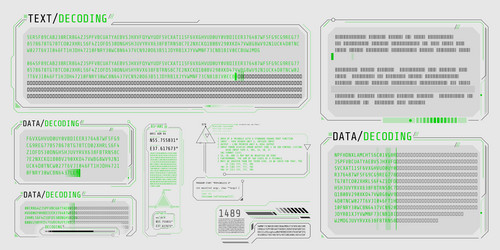 hud interface design for decoding big data vector image