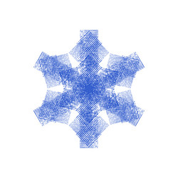 distress isolated snowflake vector