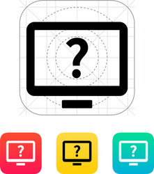 help and faq desktop icon vector image