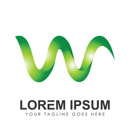 W monogram logo initial letters Royalty Free Vector Image