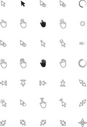 Computer Cursor Icons - Navigation vector image