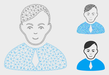 loyer mesh network model and triangle vector image
