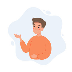 Man Explaining Presentation vector image