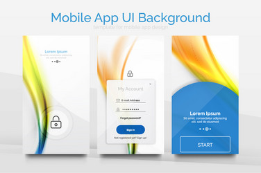 Mobile application interface background design vector