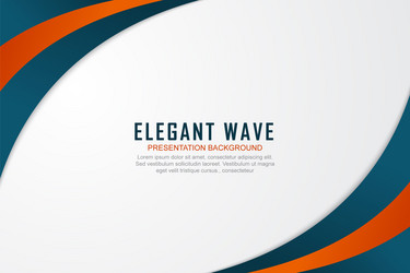 presentation background with elegant wave design vector image