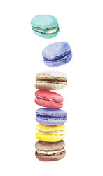 Stack of colorful macaron Royalty Free Vector Image