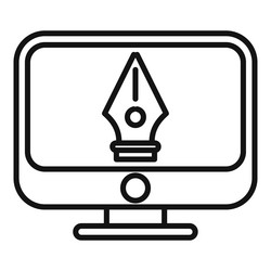 draw redesign icon outline web ui vector image