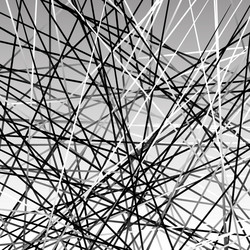 chaotic grayscale lines texture abstract geometric vector image