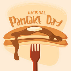 Pancake day poster traditional food vector