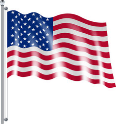 Waving American Flag Royalty Free Vector Image