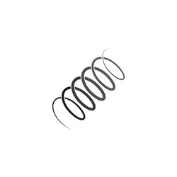 Coil metal steel spring logo icon Royalty Free Vector Image