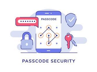 passcode security password padlock key shield vector image