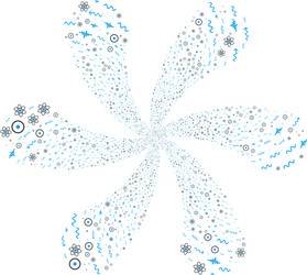 Atomic physics centrifugal stream vector