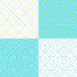 Seamless pattern with buttons in the shape of star vector