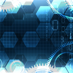 technological illuminated element background vector image